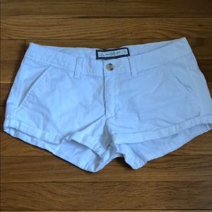 Abercrombie & Fitch Low-Rise White Shorts